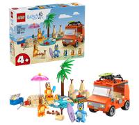 LEGO Bluey: Bluey's Beach & Family Car Trip Toy with 3 Minifigures incl. Bingo & Chilli, plus 2 Surfboards, a Sand Castle & Fun Accessories - Birthday Gift for 4+ Year Old Girls & Boys - 11202