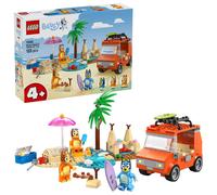 LEGO Bluey: Bluey's Beach & Family Car Trip Toy with 3 Minifigures incl. Bingo & Chilli, plus 2 Surfboards, a Sand Castle & Fun Accessories - Birthday Gift for 4+ Year Old Girls & Boys - 11202