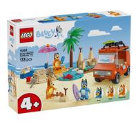 LEGO Bluey: Bluey's Beach & Family Car Trip Toy with 3 Minifigures incl. Bingo & Chilli, plus 2 Surfboards, a Sand Castle & Fun Accessories - Birthday Gift for 4+ Year Old Girls & Boys - 11202