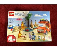 LEGO Bluey: Bluey's Beach & Family Car Trip Toy with 3 Minifigures incl. Bingo & Chilli, plus 2 Surfboards, a Sand Castle & Fun Accessories - Birthday Gift for 4+ Year Old Girls & Boys - 11202