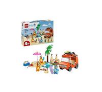 LEGO Bluey: Bluey's Beach & Family Car Trip Toy with 3 Minifigures incl. Bingo & Chilli, plus 2 Surfboards, a Sand Castle & Fun Accessories - Birthday Gift for 4+ Year Old Girls & Boys - 11202