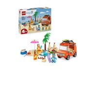 LEGO Bluey: Bluey's Beach & Family Car Trip Toy with 3 Minifigures incl. Bingo & Chilli, plus 2 Surfboards, a Sand Castle & Fun Accessories - Birthday Gift for 4+ Year Old Girls & Boys - 11202