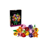 LEGO Botanicals Tulip Bouquet - Artificial Flowers Building Set for Adults - incl. 14 Faux Tulips in 5 Colours for Table & Home Decor - DIY Gift Idea for Women - 11501