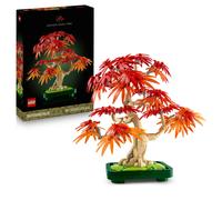 LEGO Botanicals Japanese Red Maple Bonsai Tree - Artificial Plant Building Set with Red & Orange Leaves, plus a Buildable Pot - DIY Home Decor Gift For Adults - 10348