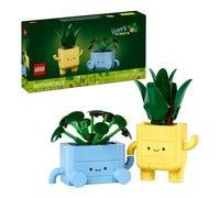 LEGO Botanicals Happy Plants Toy - Crafts Kit for Kids incl. 2 Artificial Plants with 2 Colourful Flower Pots & Interchangeable Cartoon Faces - Nature Gifts for 9+ Year Old Girls - 10349