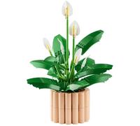 LEGO Botanicals Peace Lily - Artificial Potted Plants Set for Adults - incl. Faux White Flowers & Buds for Living Room or Bedroom Decor - DIY Gift Idea for Women - 11504