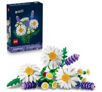 LEGO Botanicals Daisies - Artificial Flower Bouquet w/Faux Daisies & Lavender - DIY Kids' Bedroom Decor - Birthday Gift for 9+ Year Old Girls & Adult Flower Lovers - 11508