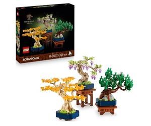 LEGO Botanicals Mini Bonsai Trees - Gingko, Black Pine & Wisteria Artificial Plants with Display Stands - DIY Home Decor Model Kit - Gift for Adults - 10373