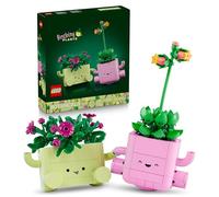 LEGO Botanicals Rocking Plants - Artificial Flowers Set - incl. 2 Faux Plants & 2 Pastel Coloured Pots for Bedroom Decor - DIY Gift Idea for 9+ Year Old Girls & Adults - 11506