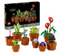Lego Botanicals Tiny Plants - 9 Potted Artificial Flowers Set For Indoors In aux Cactuses & Red Anthurium - House Warming