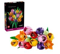 LEGO Botanicals Tulip Bouquet - Artificial Flowers Building Set for Adults - incl. 14 Faux Tulips in 5 Colours for Table & Home Decor - DIY Gift Idea for Women - 11501