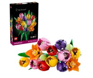 LEGO Botanicals Tulip Bouquet - Artificial Flowers Building Set for Adults - incl. 14 Faux Tulips in 5 Colours for Table & Home Decor - DIY Gift Idea for Women - 11501