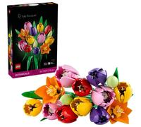 LEGO Botanicals Tulip Bouquet - Artificial Flowers Building Set for Adults - incl. 14 Faux Tulips in 5 Colours for Table & Home Decor - DIY Gift Idea for Women - 11501