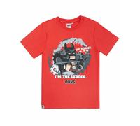 Lego Boy's Batman Short Sleeved T-Shirt | Boys Red | Official Merch in Black | Size: 4 Years Lego Black 4 Years