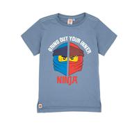 LEGO Boys Blue Ninja Warrior Placement Print Short Sleeved T-Shirt - 8-9 Years