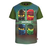 LEGO Boy's Ninjago Jungen T-Shirt Cole Kai Lloyd Jay LWTaylor 120, 839 Green Melange, 92