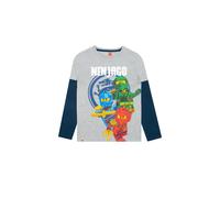 Lego Boy's Ninjago Long Sleeve T-Shirt in Grey | Size: 6-7 Years Lego Grey 6-7 Years