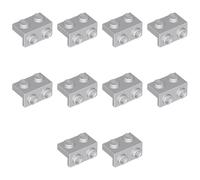 LEGO Bracket 1 x 2-1 x 2, Part 99781 (Light Bluish Gray, 10, Bricks)