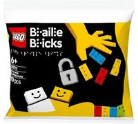 LEGO Braille Bricks Educational Set 30711, Interactive Tactile Learning Polybag with 10 Pieces, Ages 6+, Colourful Building Blocks for Braille Recognition and Creative Play