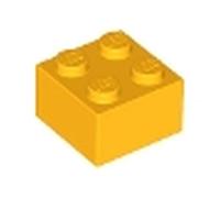 LEGO Brick 2 x 2, Part 3003, Multiple Colours Available (Bright Light Orange, 10, count)