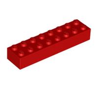 LEGO Brick 2 x 8 Choose Your Colour, Part 3007, Choose Your Colour (Red, 5, count)