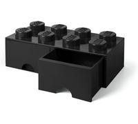 Room Copenhagen - LEGO® Storage With 2 Drawers 8 Knobs, Black - Black