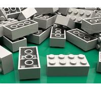 LEGO Brick Classic, 2x4 Light Grey, 3001, 15589, 54534, 72841 NEW - 50 Pieces