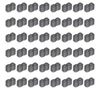 LEGO Brick, Modified 1 x 2 with Log Profile, Part 30136 (Dark Bluish Gray, 50, Bricks)