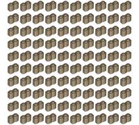 LEGO Brick, Modified 1 x 2 with Log Profile, Part 30136 (Dark Tan, 50, Bricks)