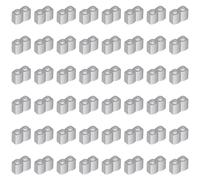 LEGO Brick, Modified 1 x 2 with Log Profile, Part 30136 (Light Bluish Gray, 50, Bricks)