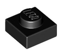 LEGO Brick Plate 1 x 1, Part 3024 (Black, 50, Bricks)