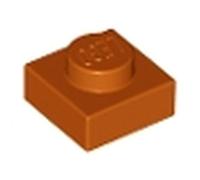 LEGO Brick Plate 1 x 1, Part 3024 (Dark Orange, 50, count)