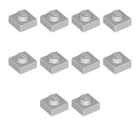 LEGO Brick Plate 1 x 1, Part 3024 (Light Bluish Gray, 10, count)