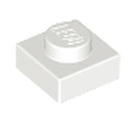 LEGO Brick Plate 1 x 1, Part 3024 (White, 10, count)