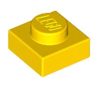 LEGO Brick Plate 1 x 1, Part 3024 (Yellow, 10, count)