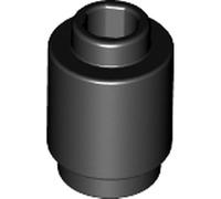 LEGO Brick Round 1 x 1, Part 3062 (Black, 10, count)
