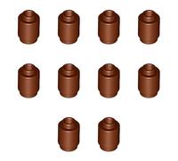 LEGO Brick Round 1 x 1, Part 3062 (Reddish Brown, 10, count)