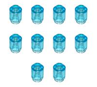 LEGO Brick Round 1 x 1, Part 3062 (Trans Light-Blue, 10, count)