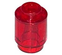 LEGO Brick Round 1 x 1, Part 3062 (Trans-Red, 10, count)