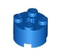 LEGO Brick, Round 2 x 2 with Axle Hole, Part 3941 (Blue, 10, count)