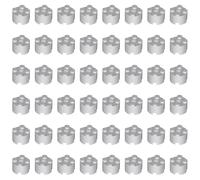 LEGO Brick, Round 2 x 2 with Axle Hole, Part 3941 (Light Bluish Gray, 10, Bricks)
