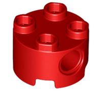 LEGO Brick, Round 2 x 2 with Pin Holes, Part 17485, Choose Your Colour (Red, 10, count)