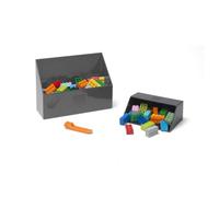 LEGO® Brick Scooper Set with Two Sizes of Scoopers and Brick Separator for Fast Cleanup - Perfect for LEGO® Enthusiasts, Grey