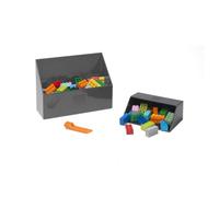 LEGO® Brick Scooper Set with Two Sizes of Scoopers and Brick Separator for Fast and Easy LEGO® Cleanup - Perfect for LEGO® Enthusiasts, Grey
