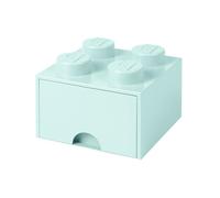 LEGO Brick with 4 Knobs and 1 Drawer Aqua - Storage Box for LEGO Toys Desk Drawers and Office Supplies Stackable Storage Box Home Decoration Toy Box