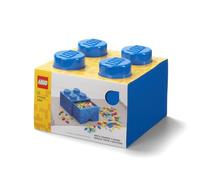 LEGO Brick with 4 Knobs and 1 Drawer Blue - Storage Box for LEGO Toys Desk Drawers and Office Supplies Stackable Storage Box Home Decoration Toy Box