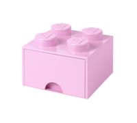 LEGO Brick with 4 Knobs and 1 Drawer Light Purple - Storage Box for LEGO Toys Desk Drawers and Office Supplies Stackable Storage Box Home Decoration