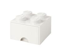 4-Stud Brick Drawer - White