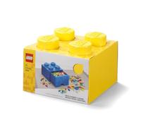 LEGO Brick with 4 Knobs and 1 Drawer Yellow - Storage Box for LEGO Toys Desk Drawers and Office Supplies Stackable Storage Box Home Decoration Toy Box