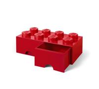 Room Copenhagen - LEGO® Storage With 2 Drawers 8 Knobs, Red - Red